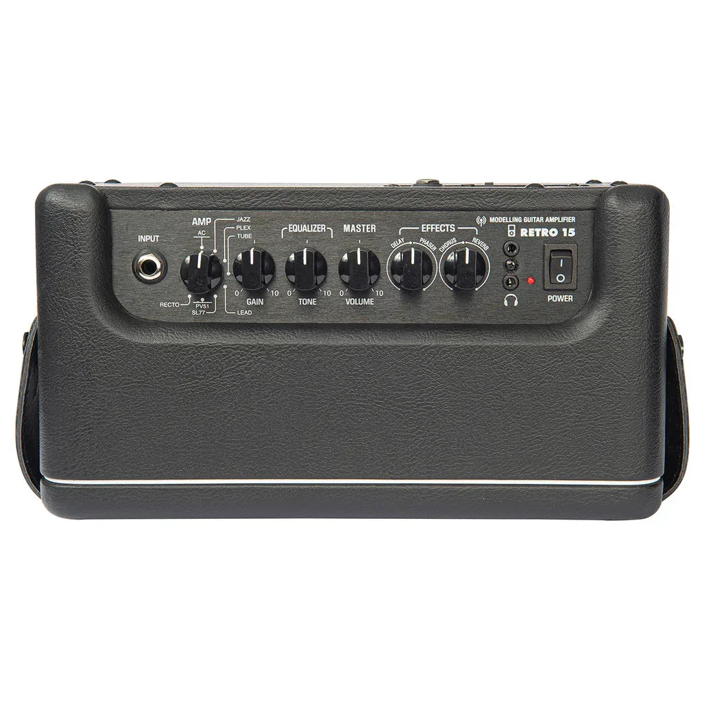 Vintage Retro 15w Guitar Amplifier with DSP Black