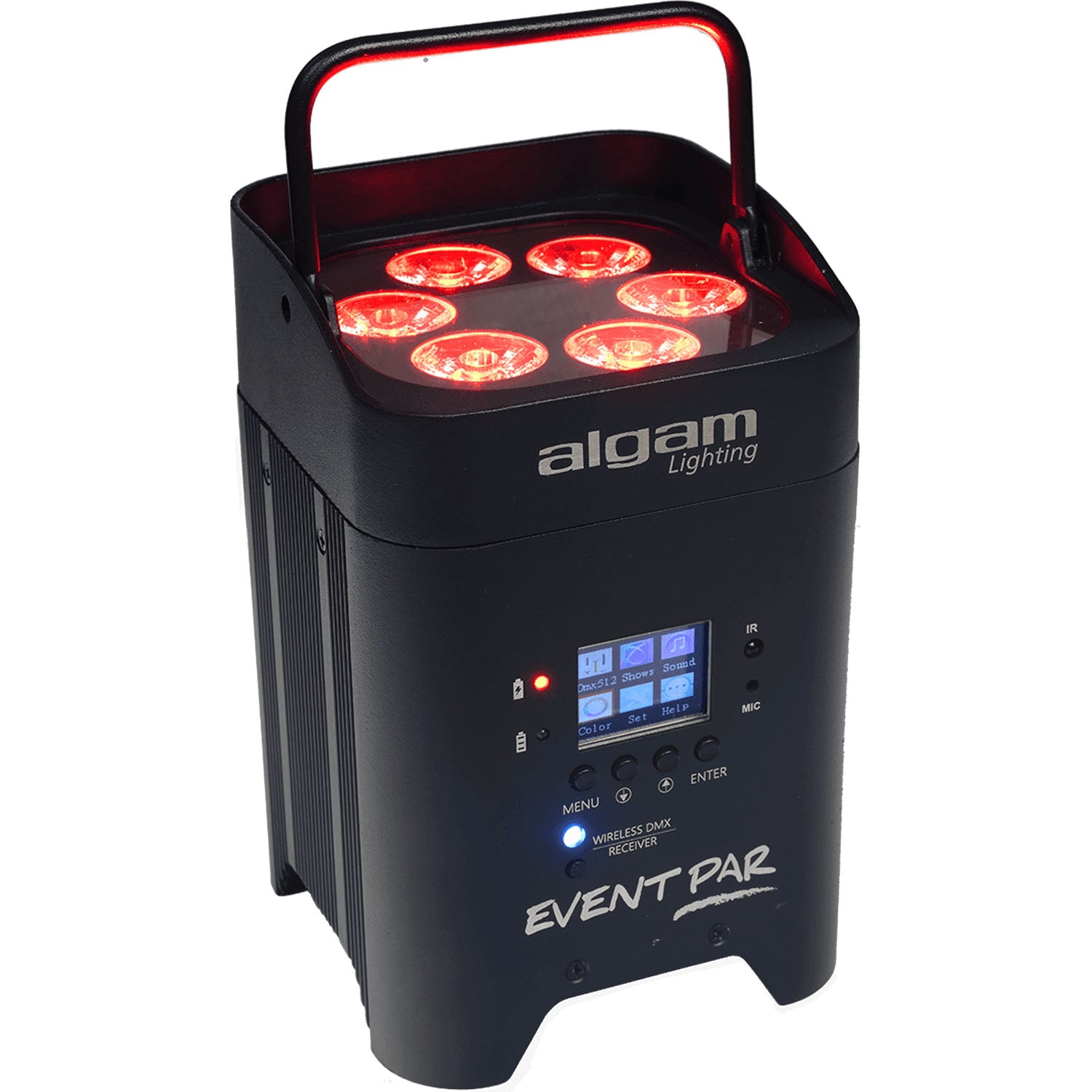 Algam Lighting 6 x 12W RGBWAUV LED Battery Par Can Uplighter