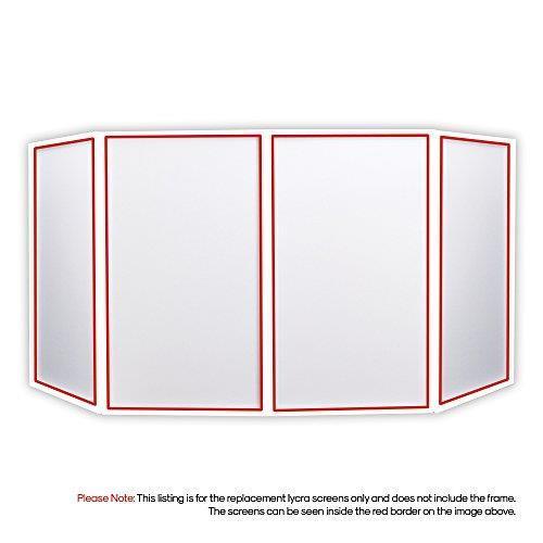 4x Equinox Lycra Cloth DJ Screen Replacement Panels (White) - DY Pro Audio