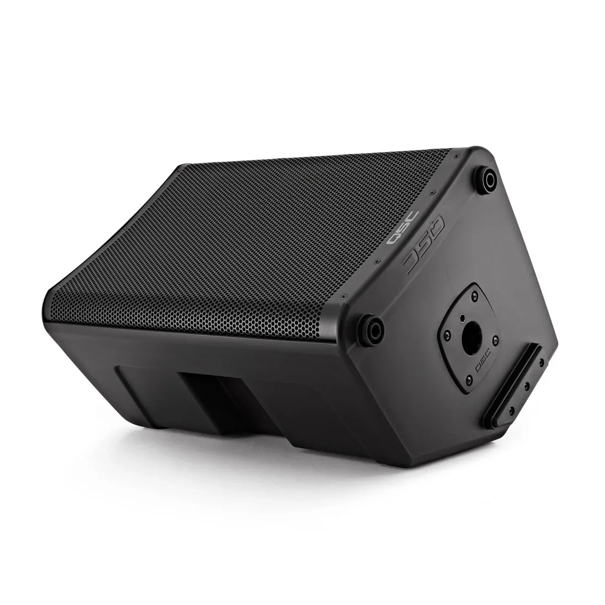 2 x QSC CP12 12'' Active PA Speaker with Speaker Stands