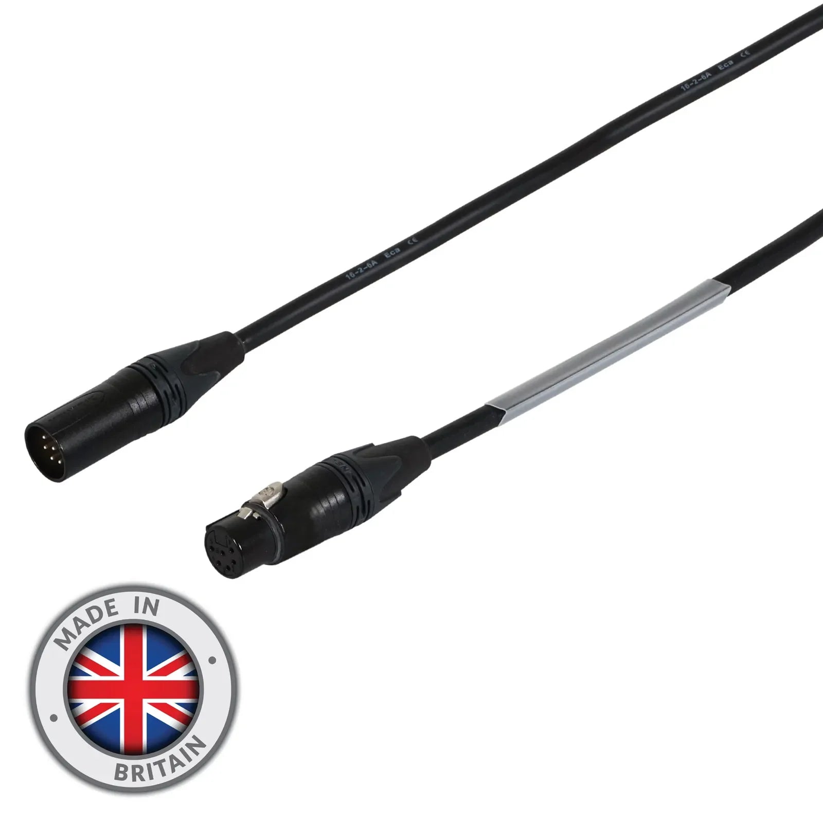 LEDJ 10m 6-Pin XLR MKII Starcloth Extension Cable