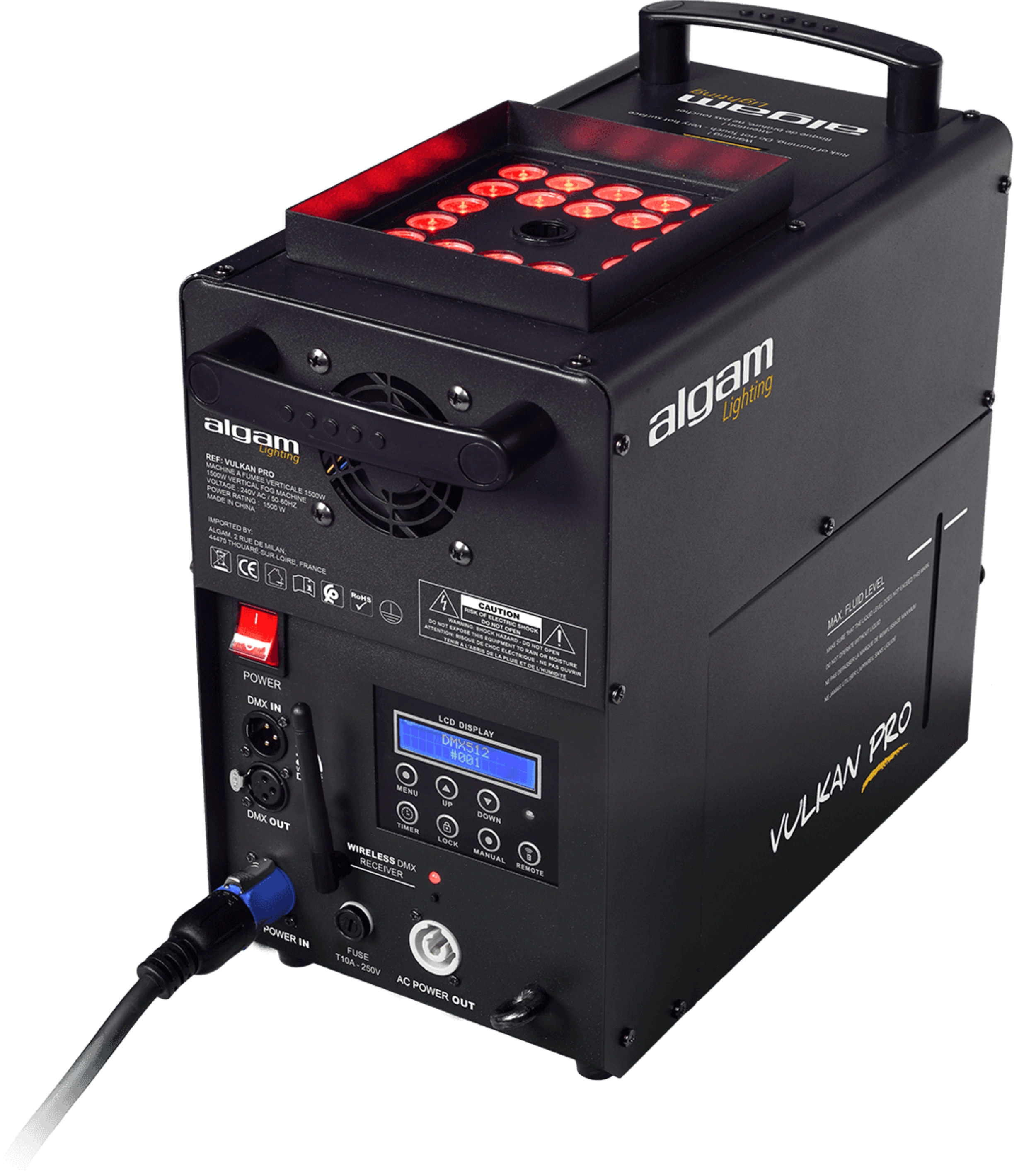 Algam Lighting VULKAN-PRO 1500W CO2 FX machine front view