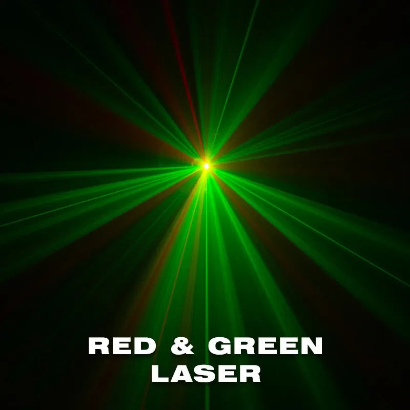 2 x Eliminator Lighting Furious Three RG UV 3-in-1 Lighting Effect Light with DMX Cable