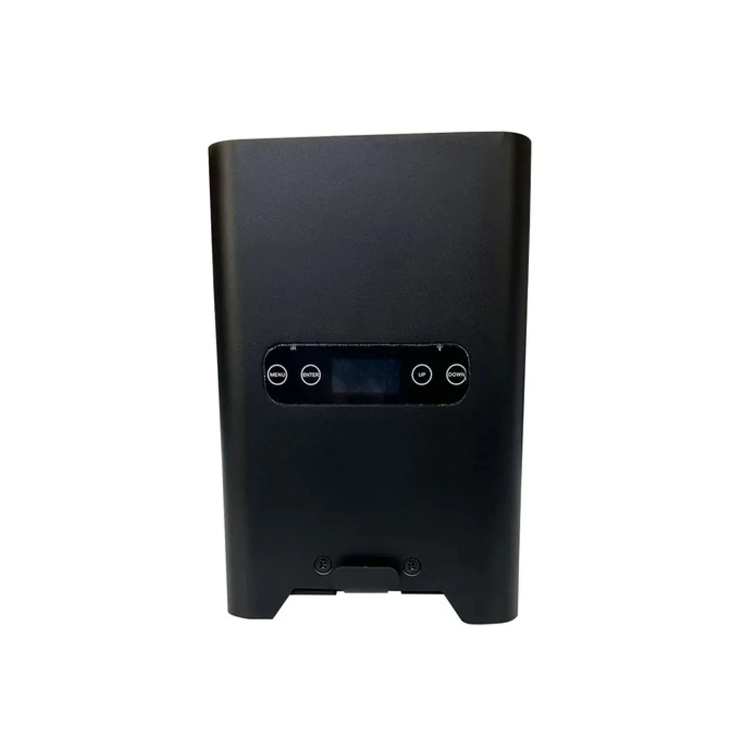 Battery-powered Q-LED uplighter Flux Q4IP+ featuring 4 RGBW LEDs, IP-rated housing, and W-DMX connectivity