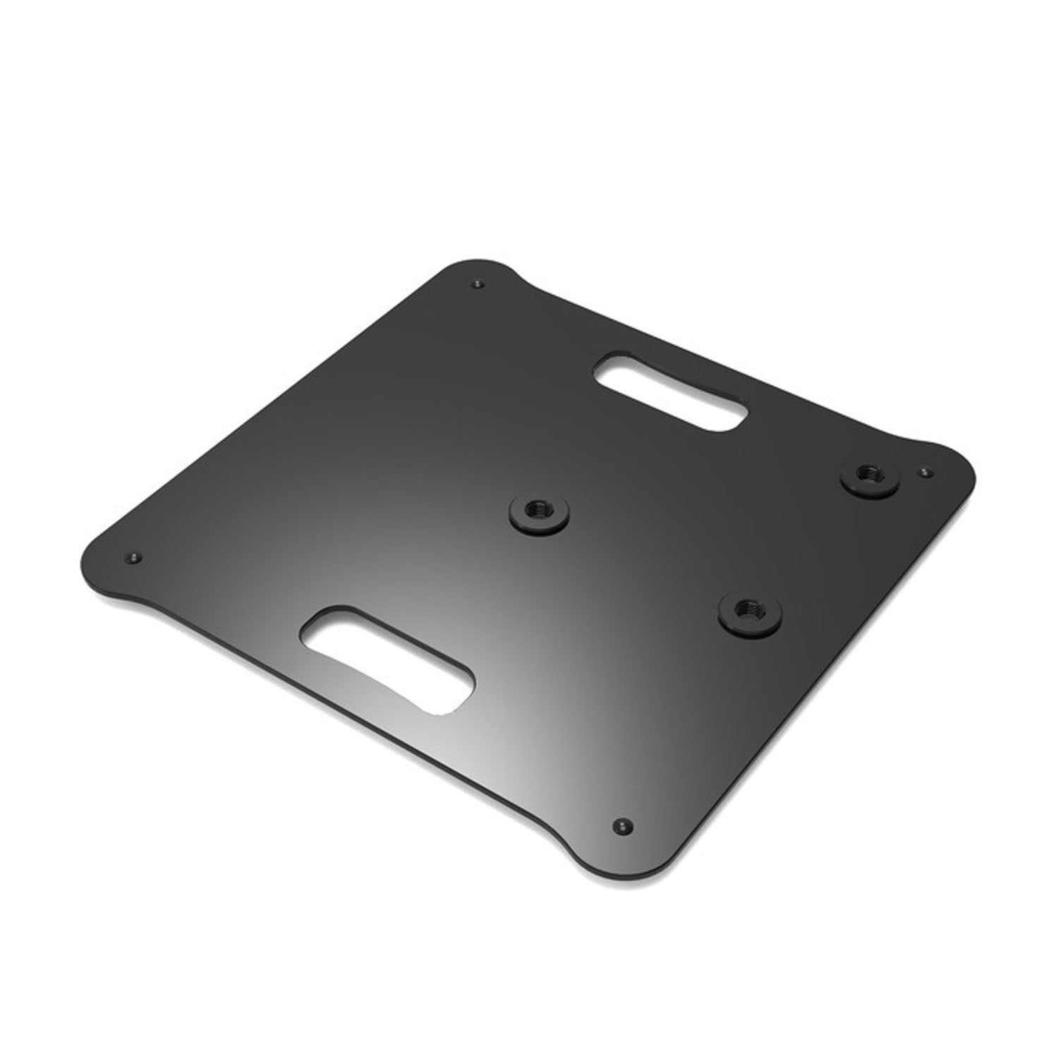Ultimax Black UTX square base baseplate for 35mm poles, durable metal mount for secure pole installation