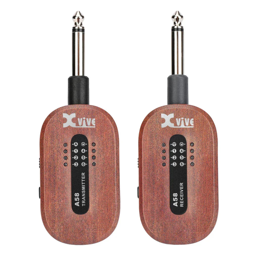 Xvive A58 5.8GHz Wireless Guitar System Mahogany