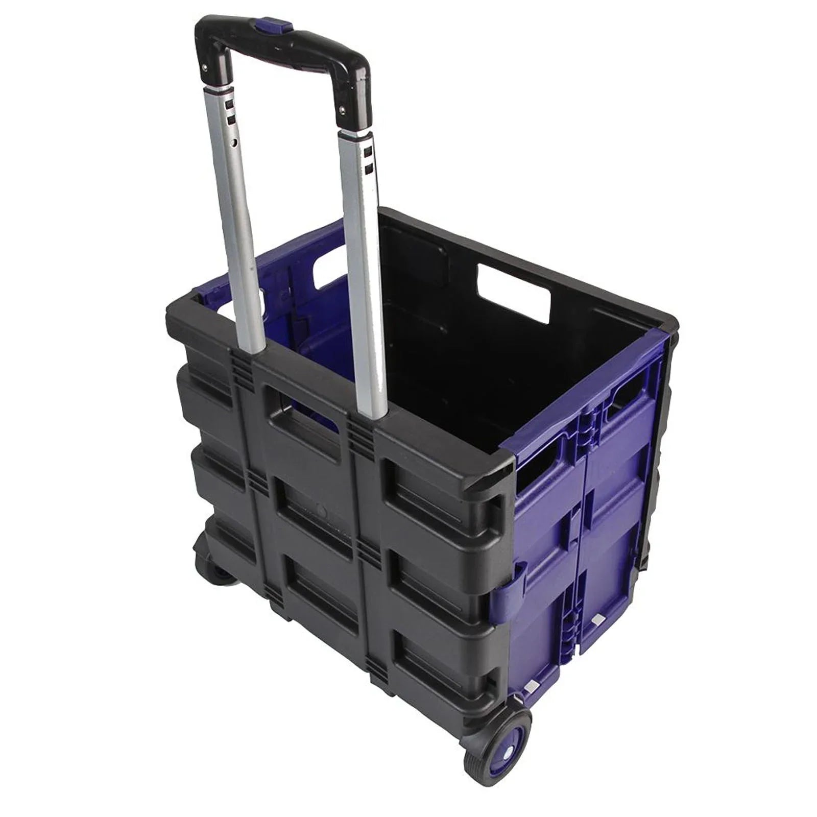 Duratool Light Duty Plastic Folding Crate Trolley, 20kg