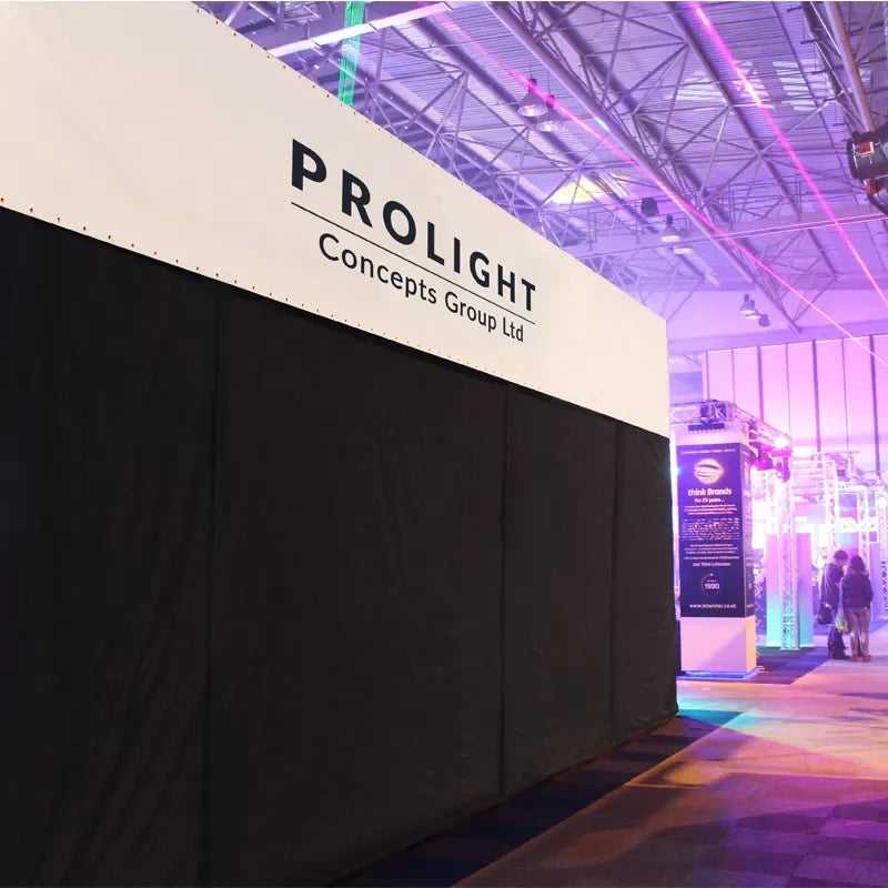 LEDJ 2 x 4m Black Serge Drapes