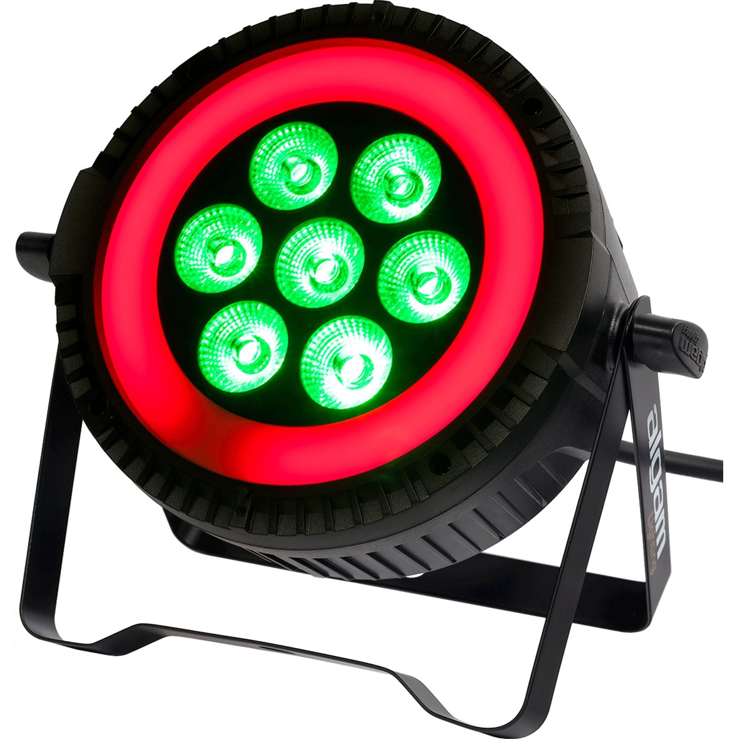 Algam PARWASH76-RING 7x6W LED PAR wash light with RGB LED ring for stage and event lighting