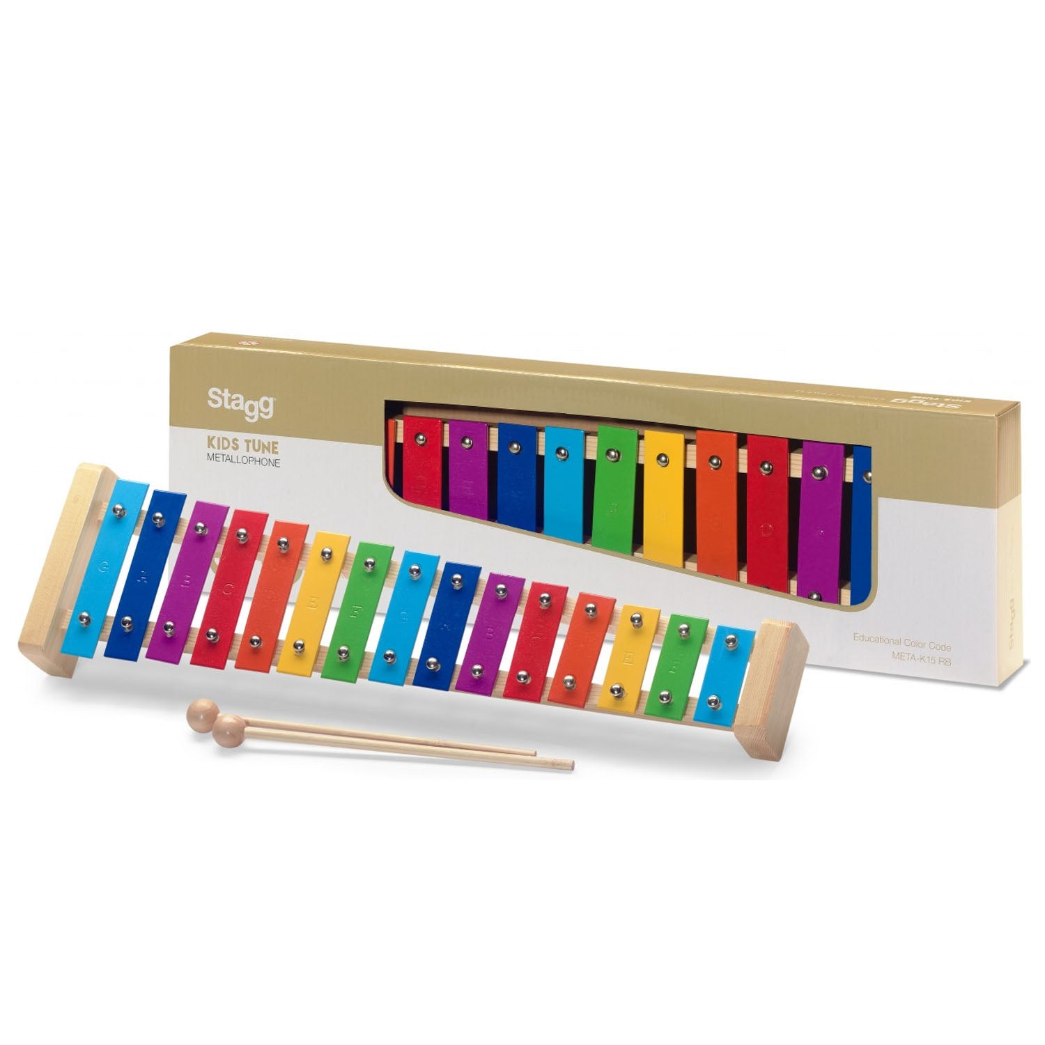 Stagg META-K15 RB Metallophone 15 Rainbow Keys