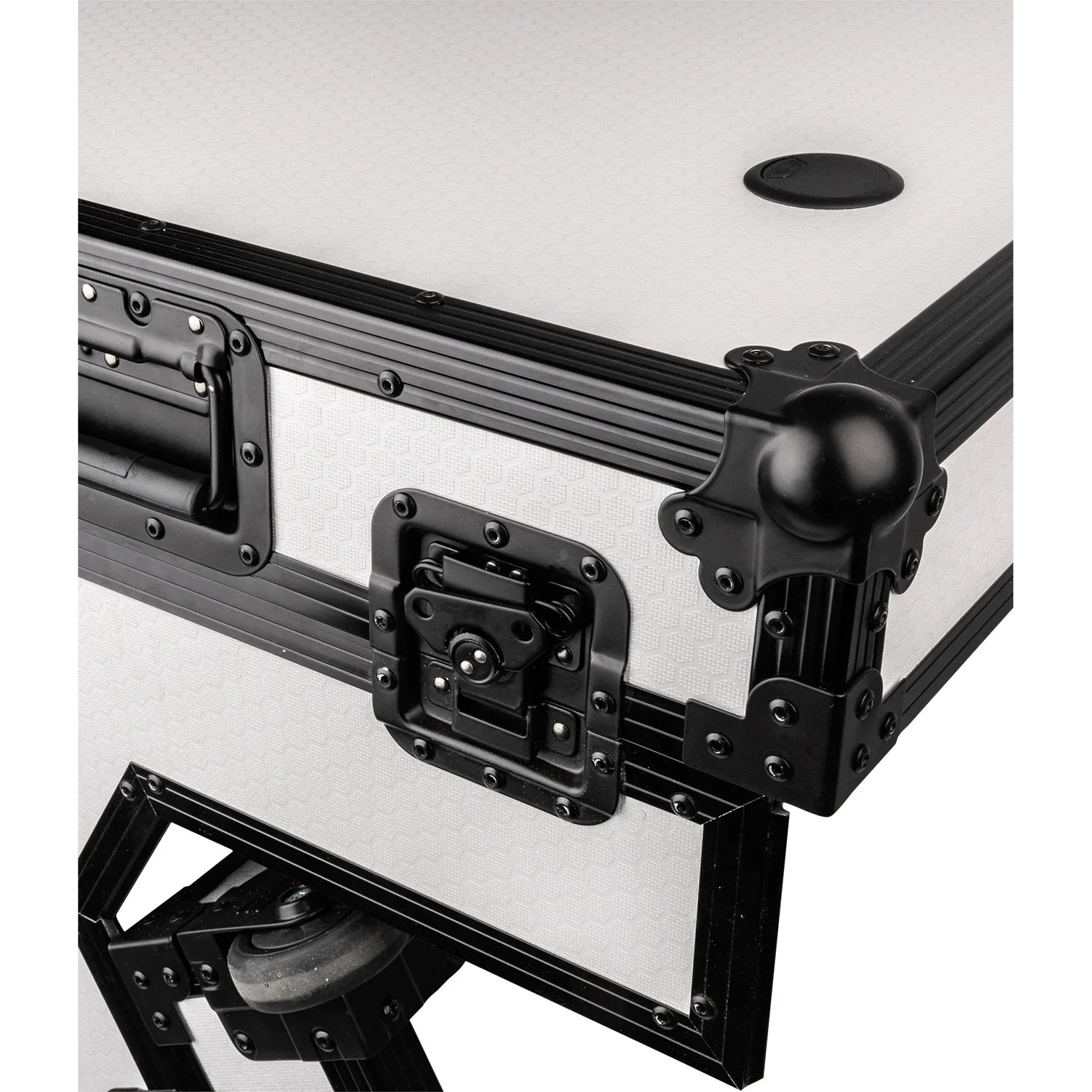 Showgear Portable Z-Style Table Hybrid Flight Case DJ Booth White