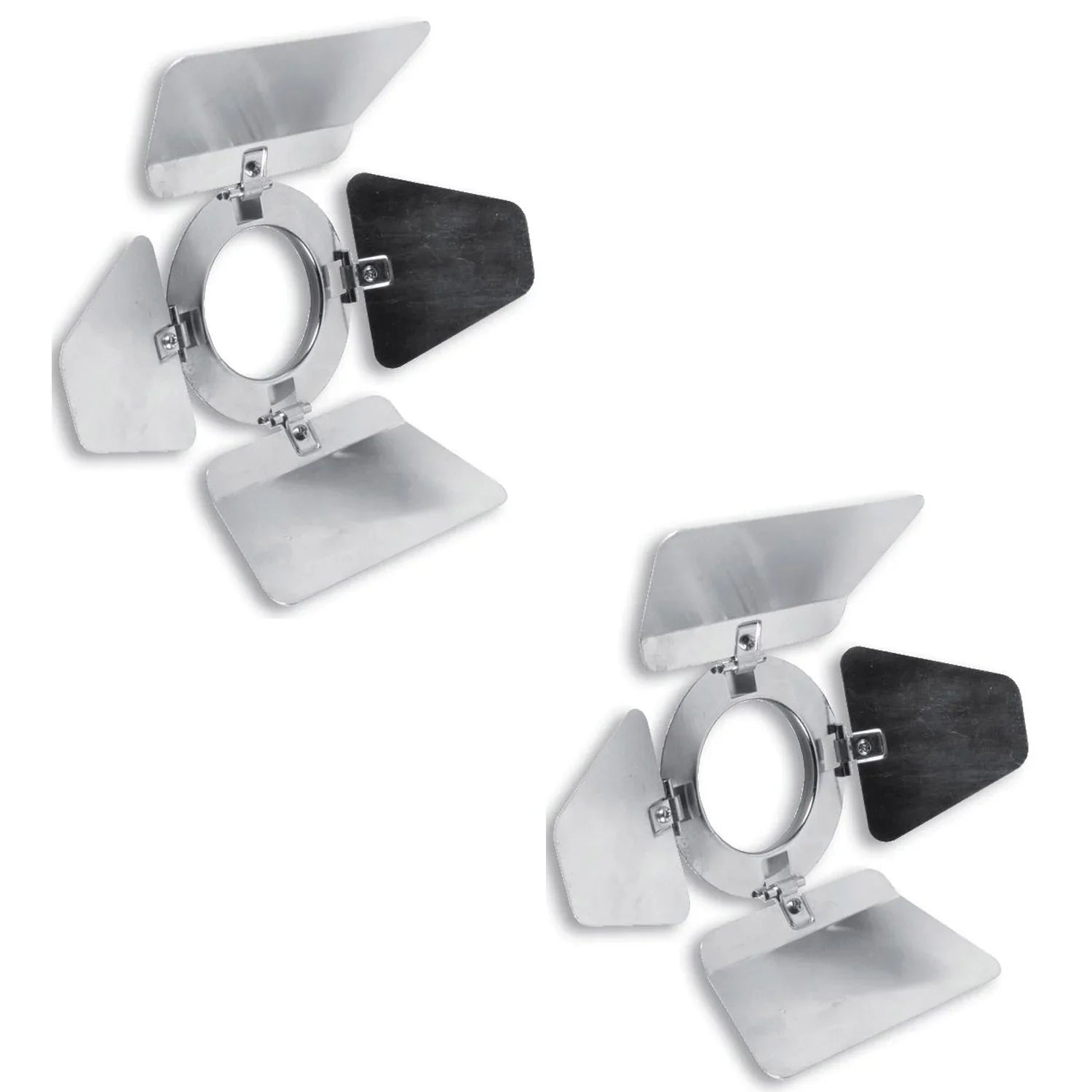 2 x Pulse Chrome Par 16 Birdie Barn Doors Alloy Polished