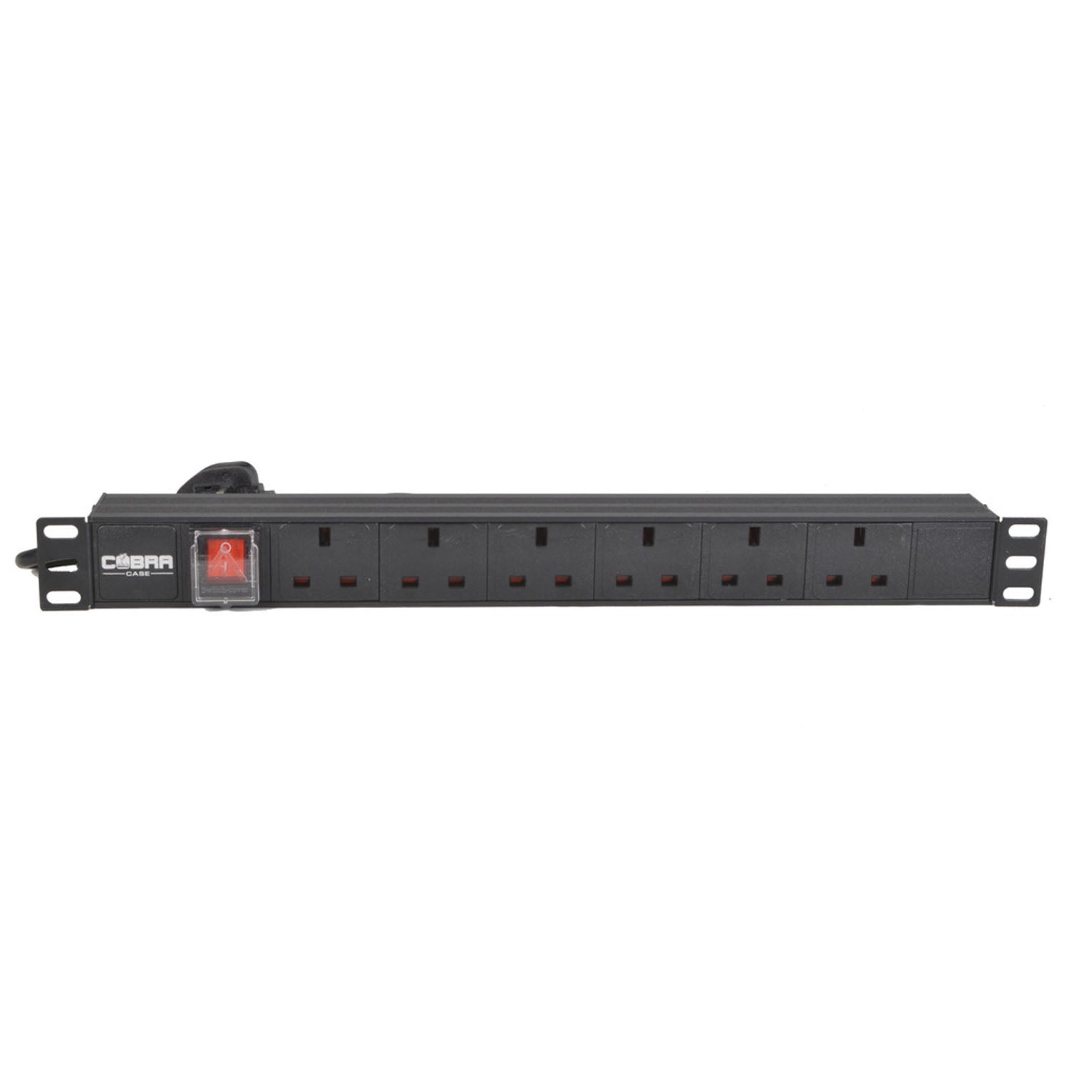 Cobra CW PDU 6-Way PDU (UK Plug) 6 Socket PDU (UK), with on/off switch, UK plug 1.8m Cable