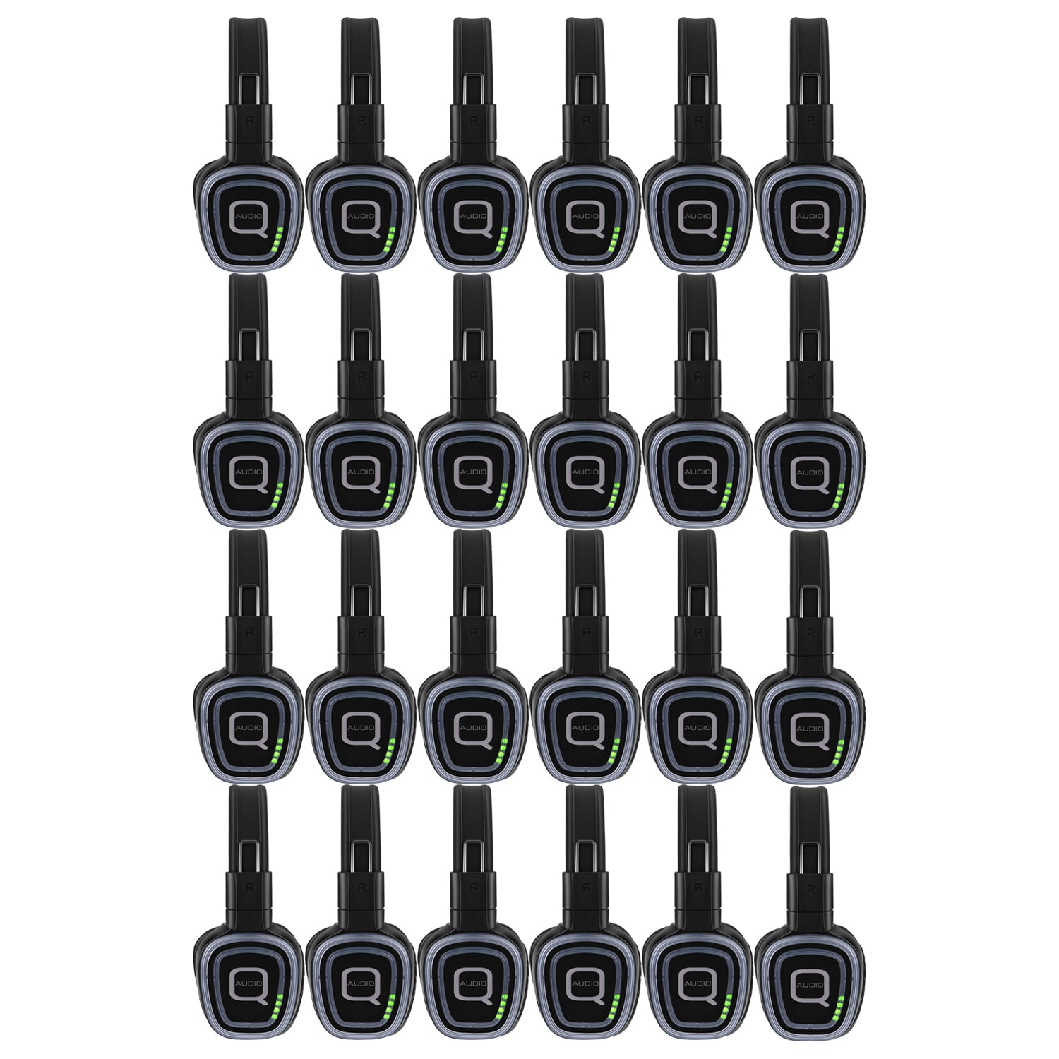 25 x Q-Audio QSD-3PRO 3 Channel Silent Disco Headphones
