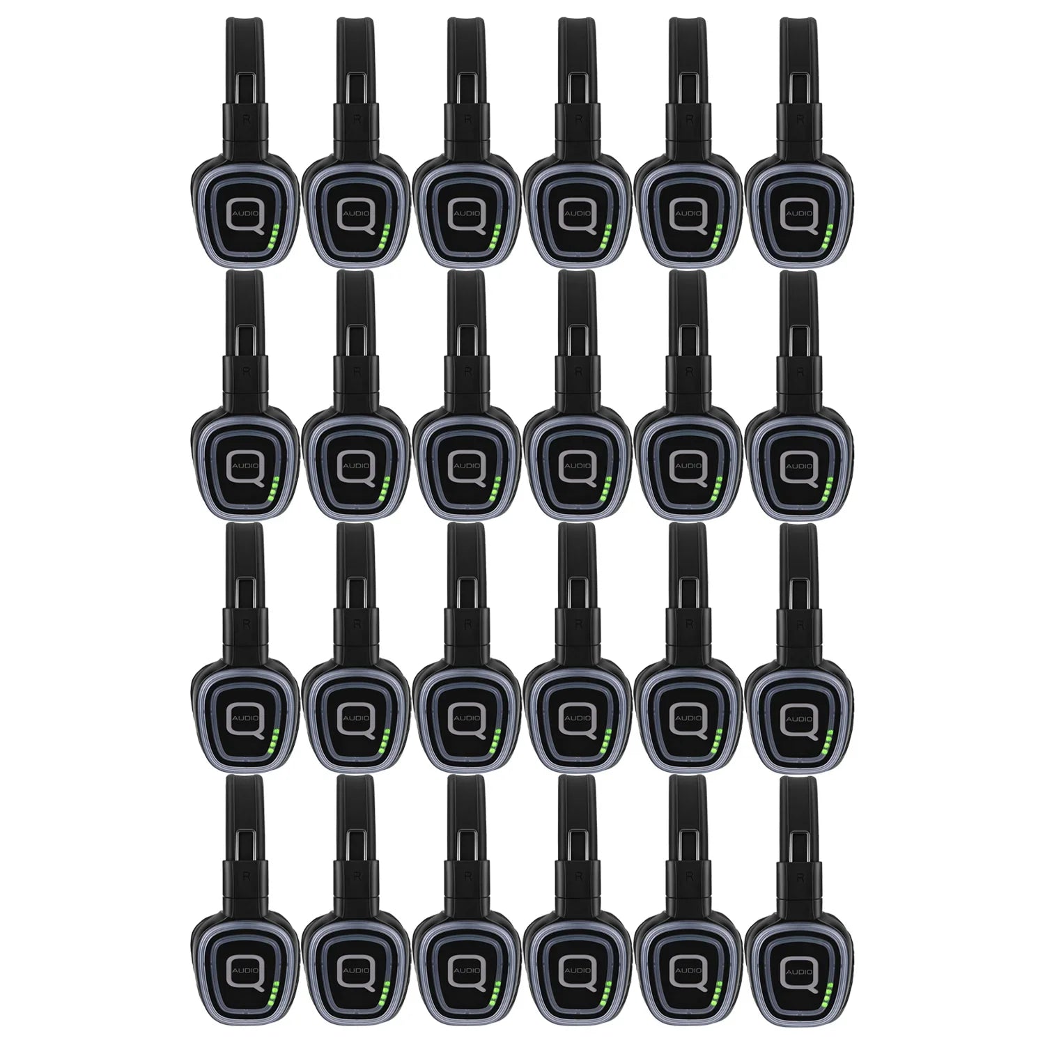 25 x Q-Audio QSD-3PRO 3 Channel Silent Disco Headphones