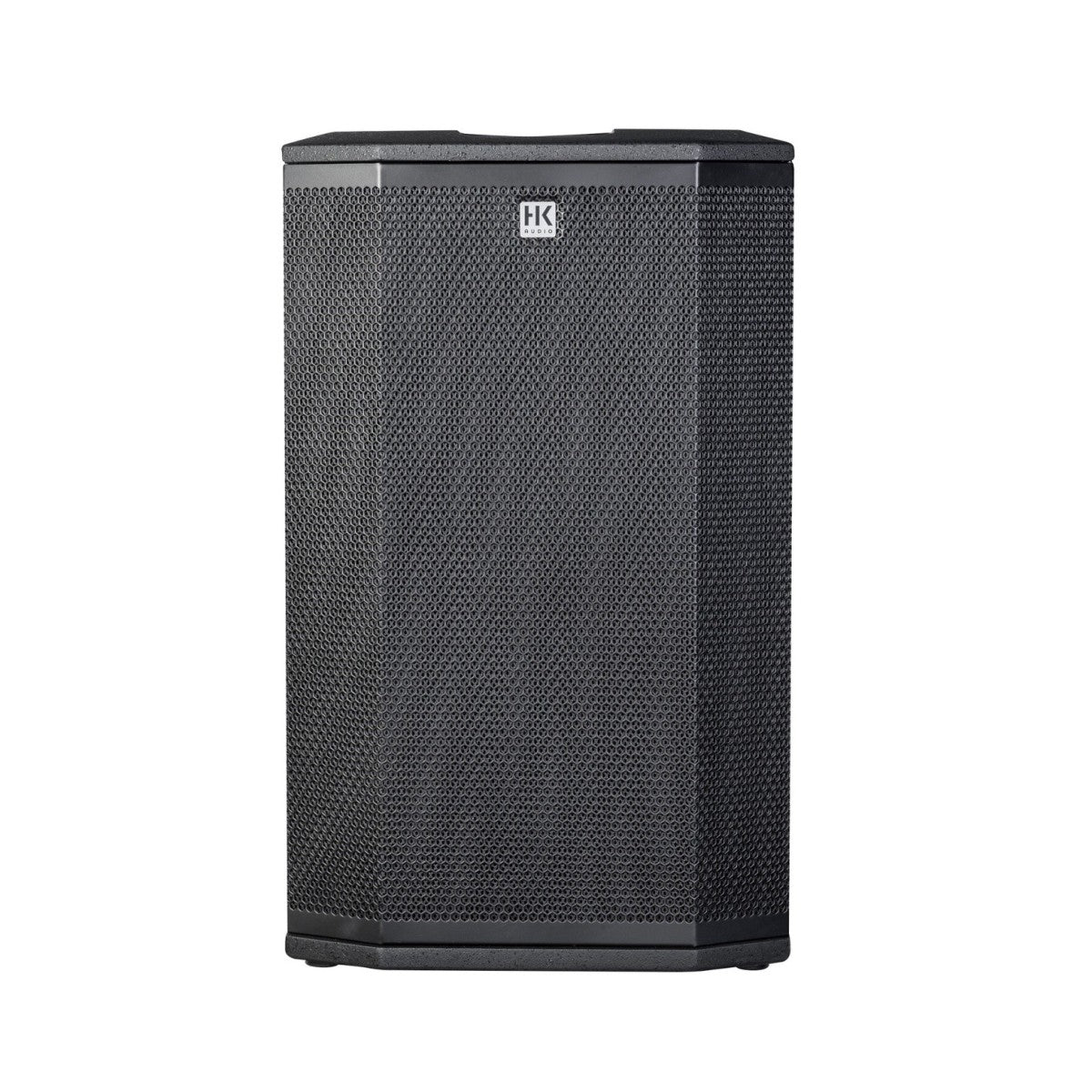 “HK Audio POLAR 12 MK2 Column Speaker System in black used in DJ studio setup”