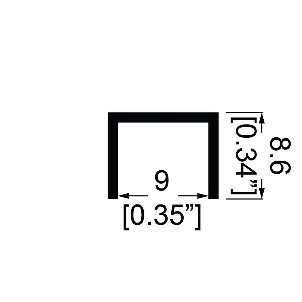 Penn Elcom 2 Metres Plastic Capping Section Extrusion
