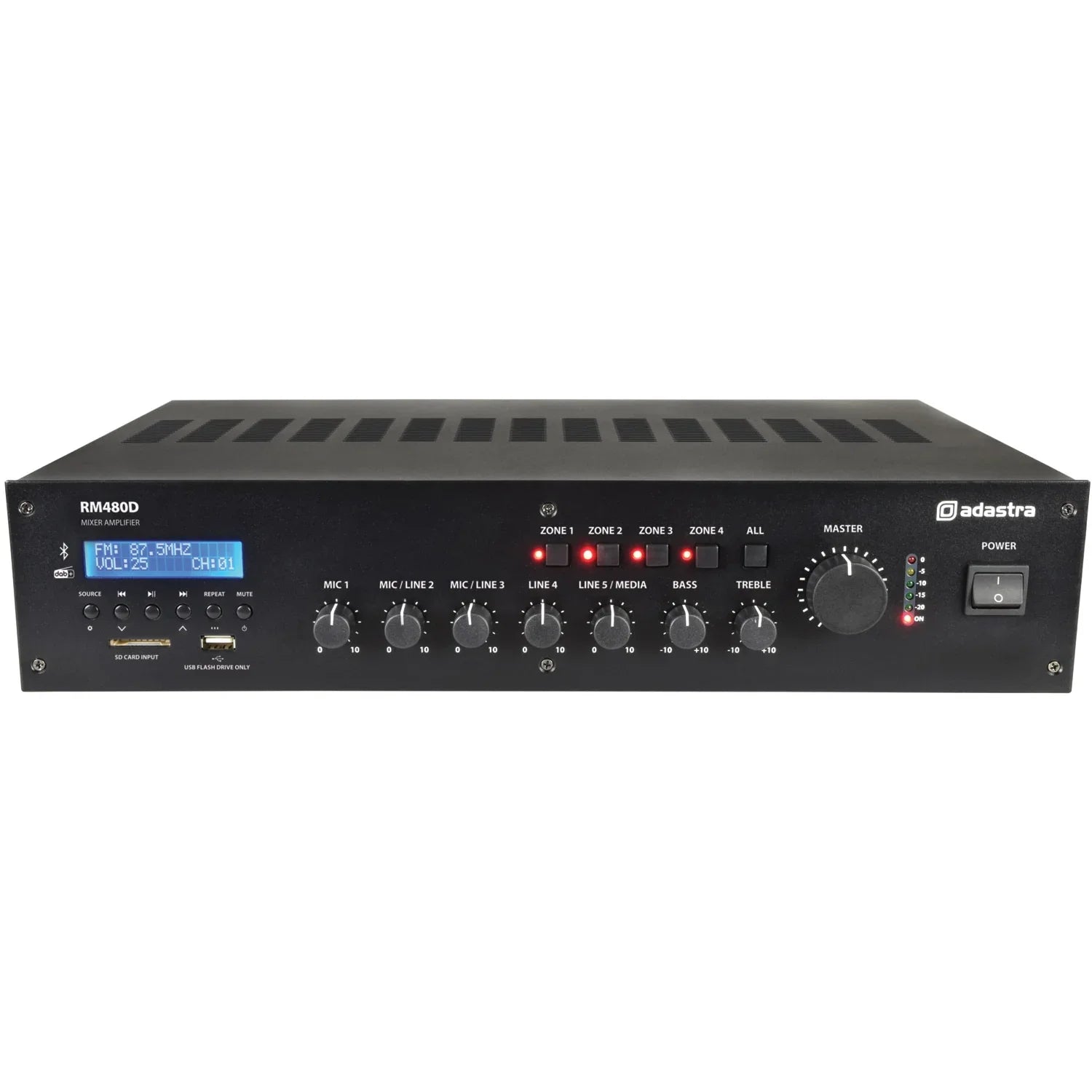 Adastra RM480D Mixer-amp 100V BT/DAB+ Amplifer