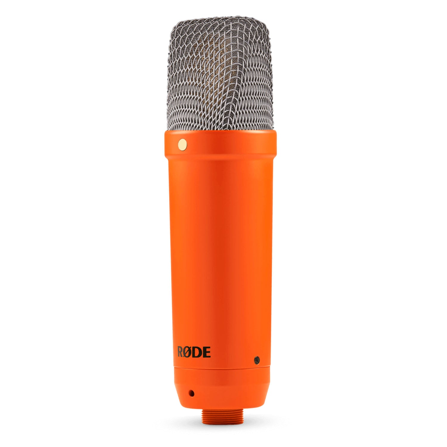 RรDE NT1 Signature Series Orange studio condenser microphone for vocals and recording, shown with included accessories