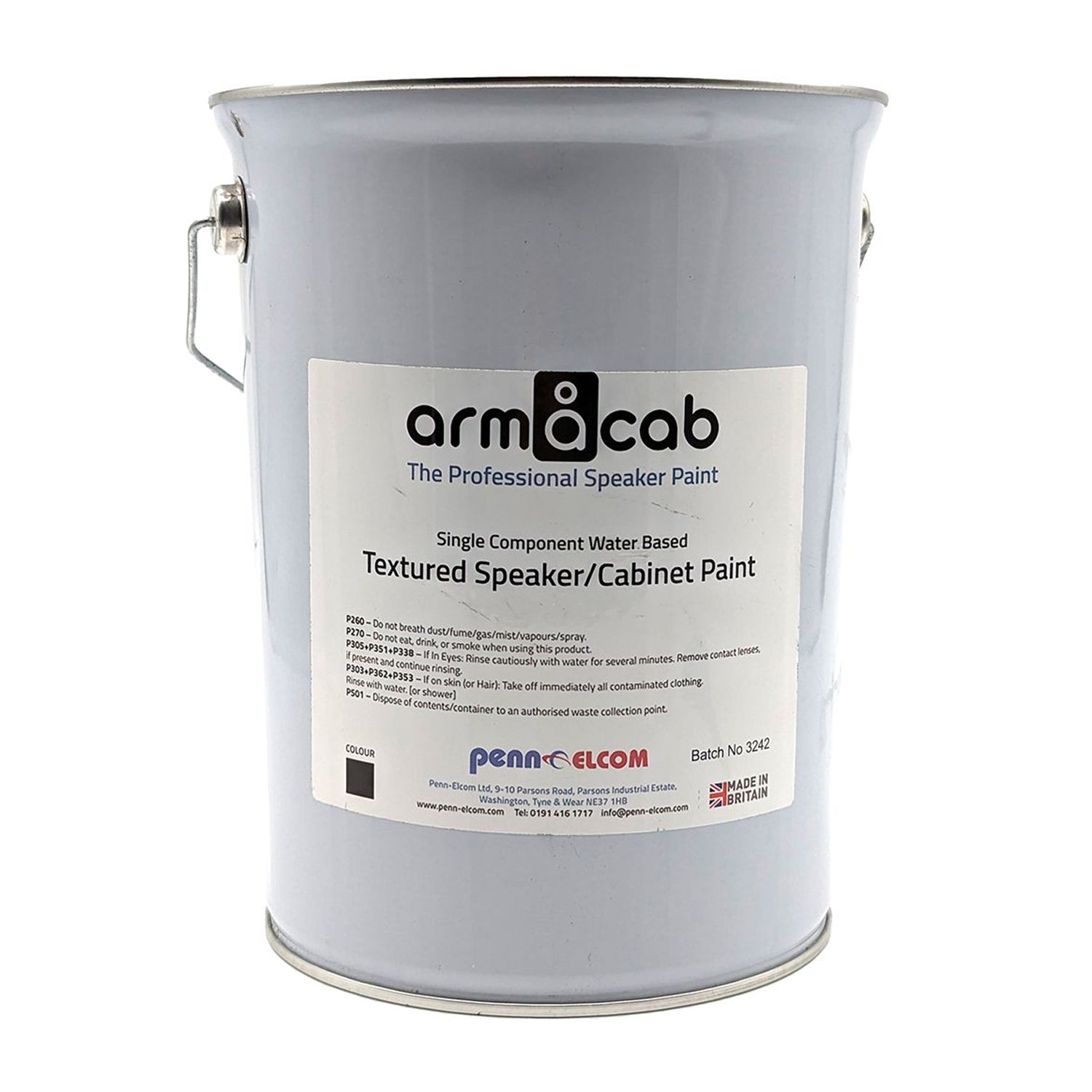 Penn Elcom Armacab Black Textured Speaker/Cabinet Paint - 5 Litres