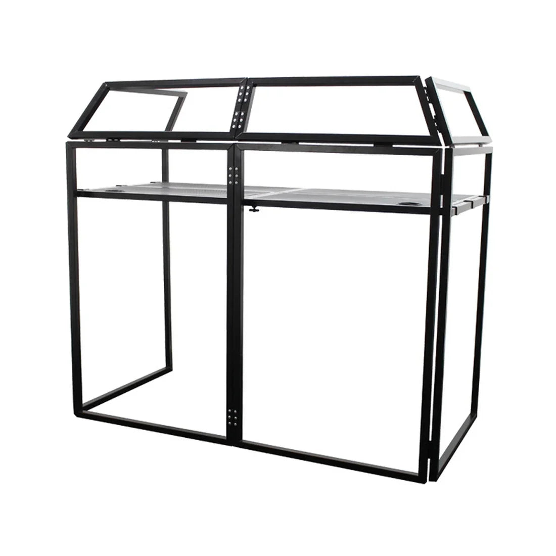 Ultimax DJBoothPro DJ Booth with Black and White Scrim and Carry Bags