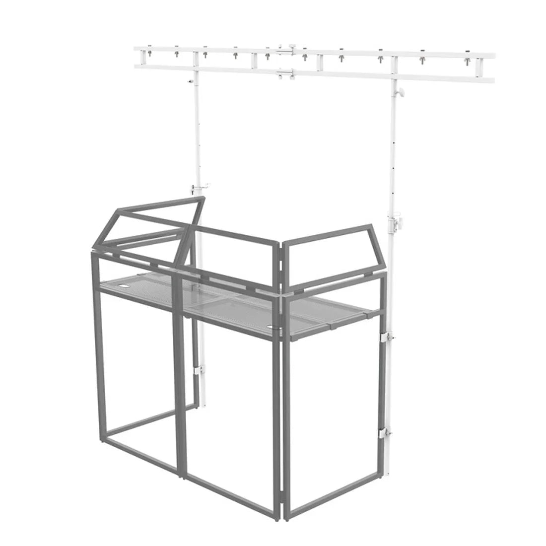 Ultimax DJBoothGP-WH White Overhead Kit Goal Post System