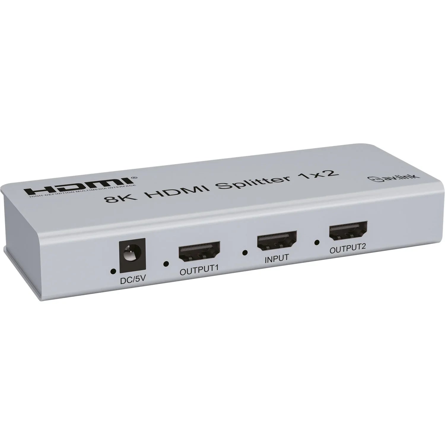 AV:link 8K HDMI Splitter 1x2 with EDID HD Dolby Audio