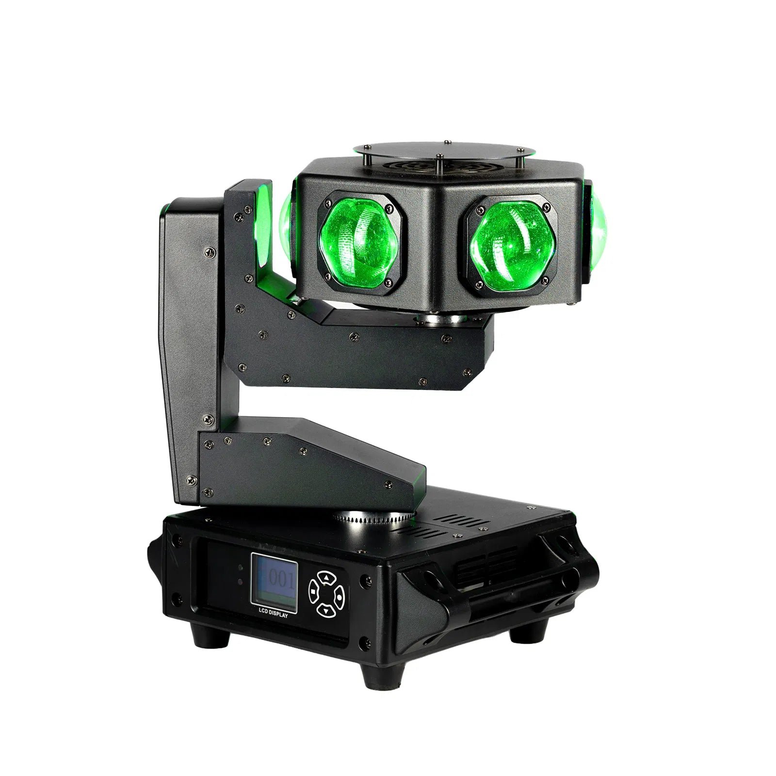 Equinox UFO 6×40W RGBW LED moving heads projecting multi-beam lighting effects