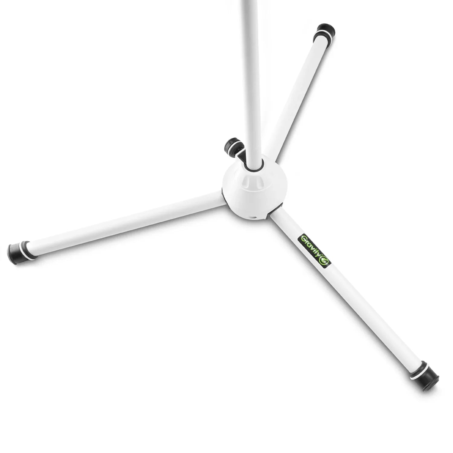 Gravity MS 4322 W Microphone Stand with Folding Tripod Base and 2-Point Adjustment Telescoping Boom, White