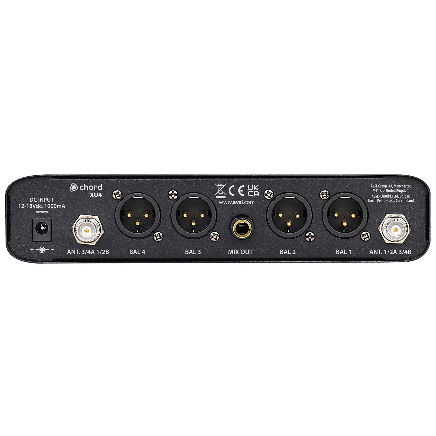 Chord XU4 Quad Handheld UHF Wireless Microphone System