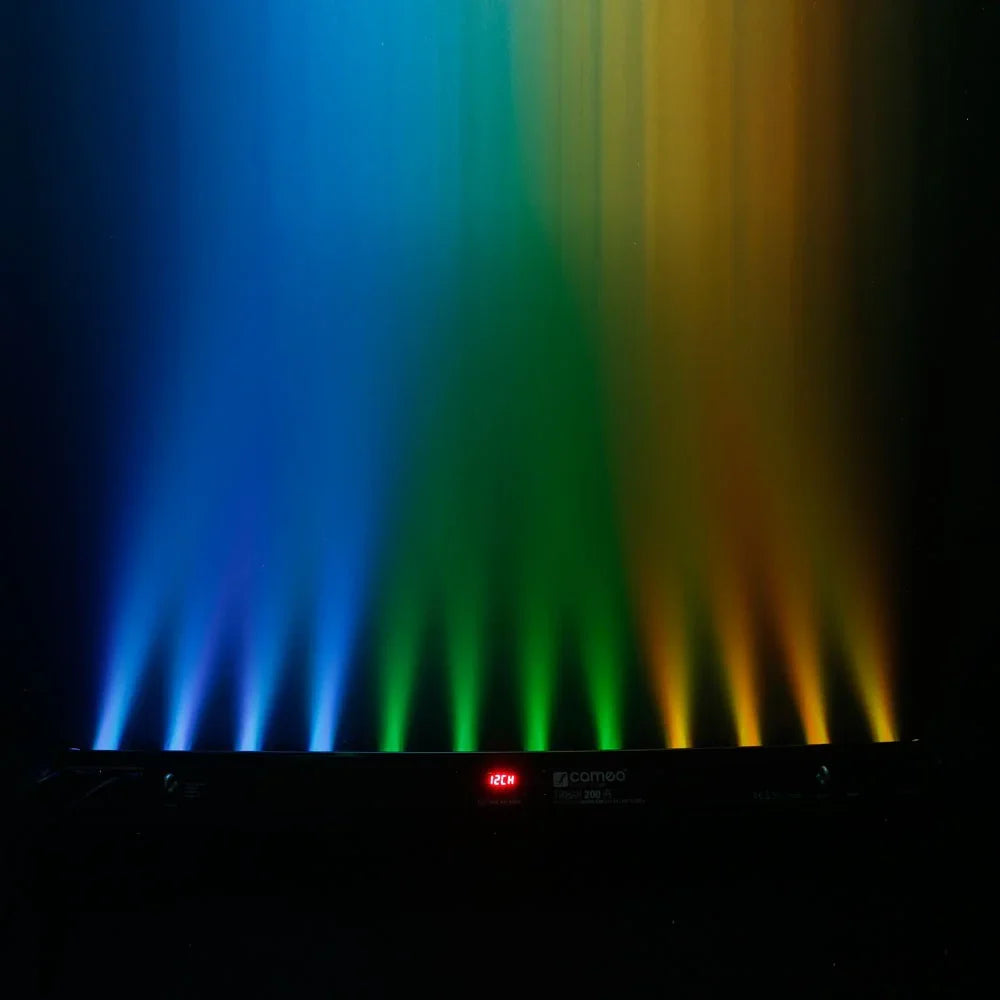 Cameo TRIBAR 200 IR 12 x 3 W TRI LED Bar in Black Housing with IR Remote Control