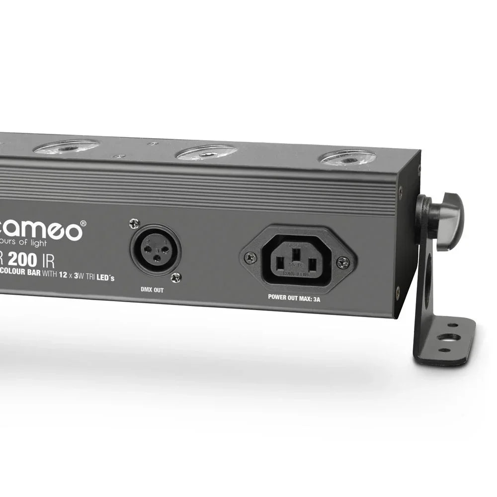 Cameo TRIBAR 200 IR 12 x 3 W TRI LED Bar in Black Housing with IR Remote Control