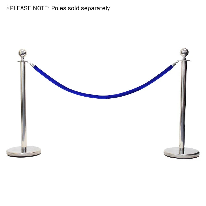 elumen8 Rope Blue Velvet Chrome Barrier Series