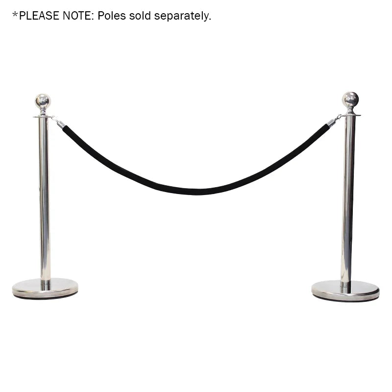elumen8 Rope Black Velvet Chrome Barrier Series