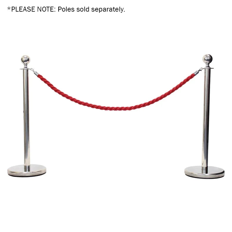 elumen8 Rope Red Twisted Chrome Barrier Series