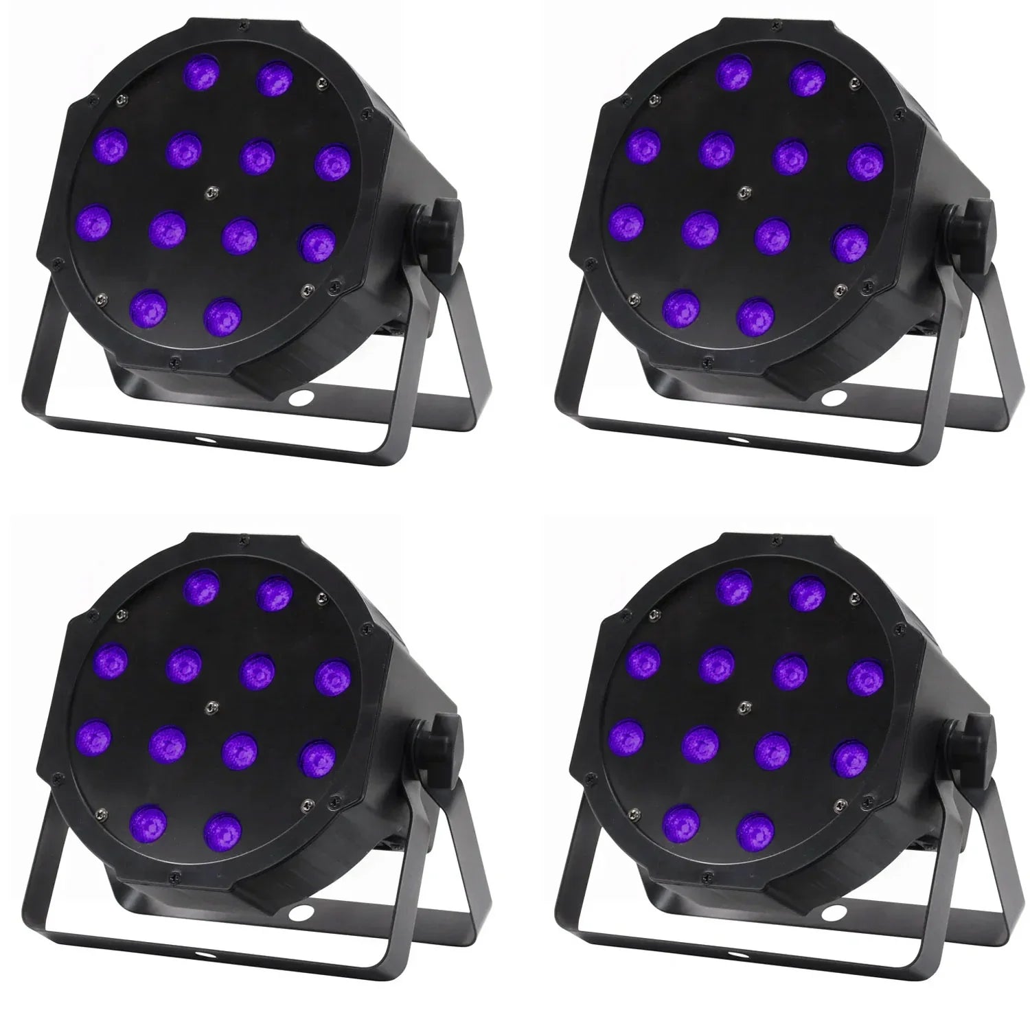 4 x Equinox MaxiPar UV UltraViolet Par Can