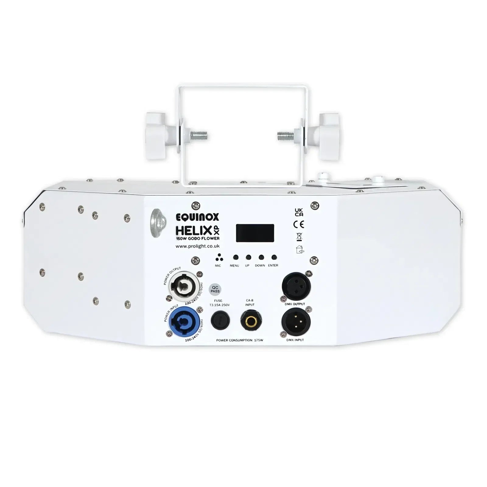 2 x Equinox Helix XP 150w Gobo Flower White with Carry Bag