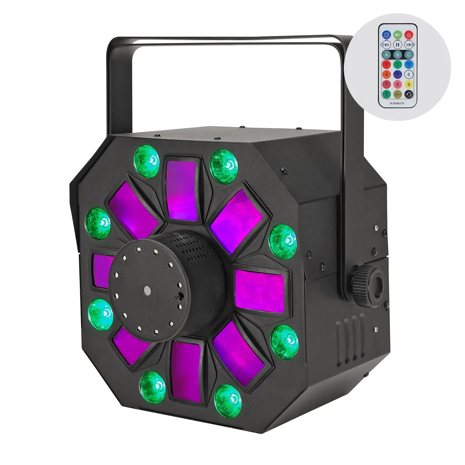 2 x Equinox Hornet 4-in-1 LED Effect Light with Remote Control and Carry Bags