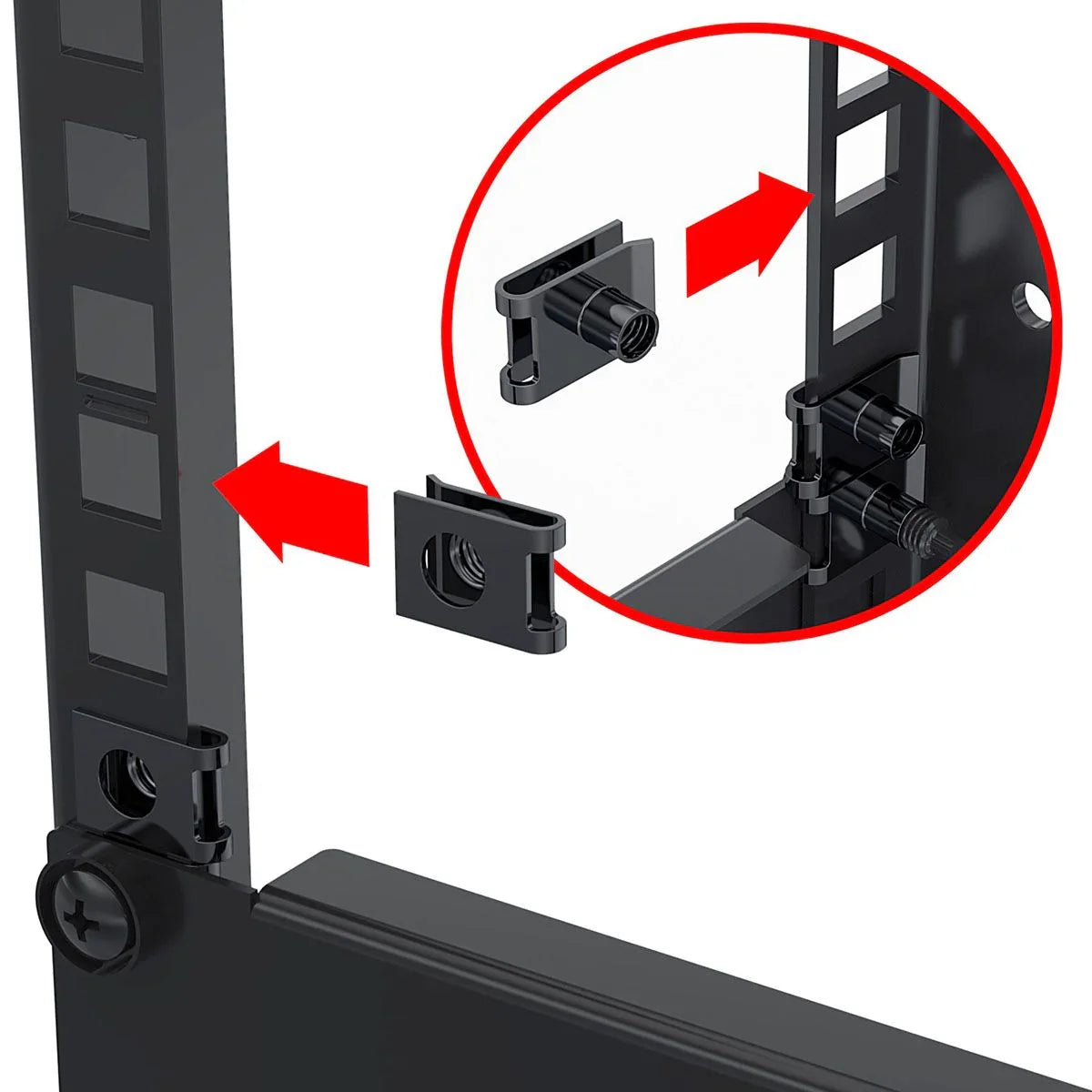 100 x Penn Elcom M6 EEZY Clips for Rack Rail Nuts