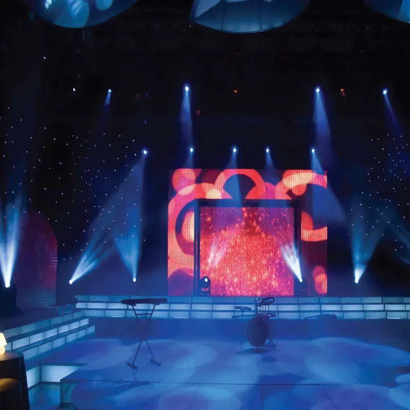 LEDJ 8 x 4m Black PRO Tri LED Star Cloth System