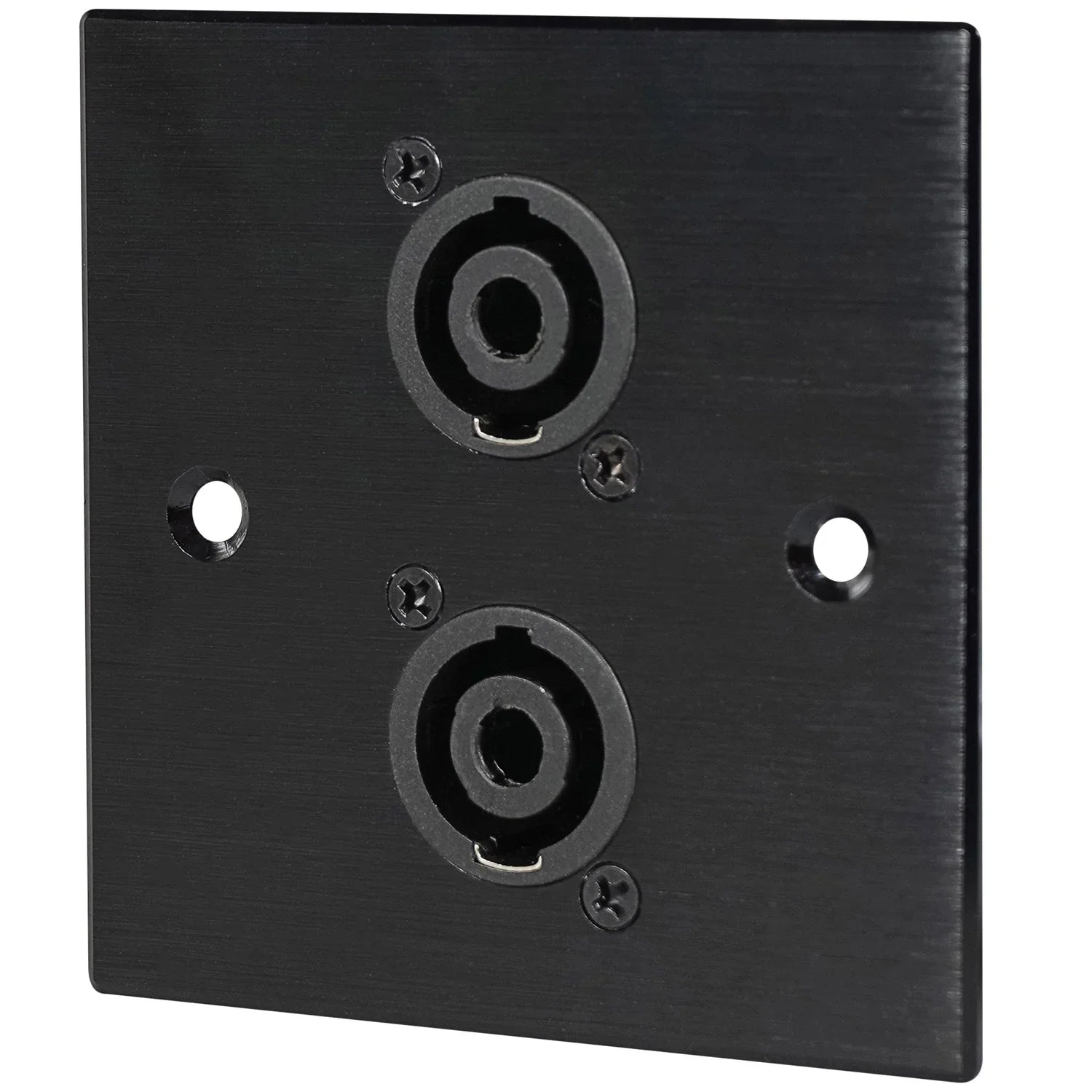 Eagle 2 x Four Pole Speaker Socket Wall Plate Metal
