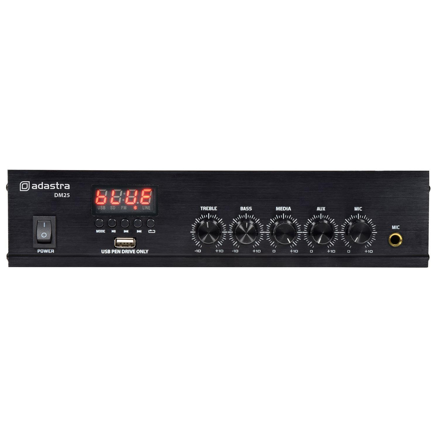 Adastra DM25 25w Digital 100V Mixer-Amp - DY Pro Audio