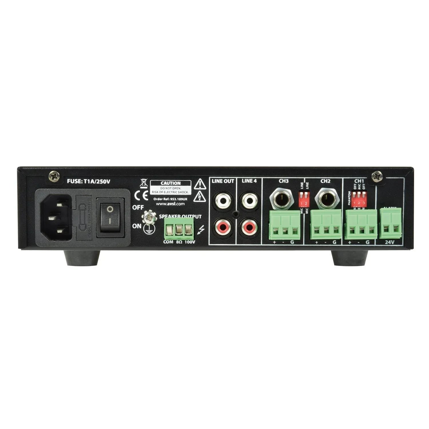 Adastra UA90 90w Compact 5 Channel 100V Mixer Amp - DY Pro Audio