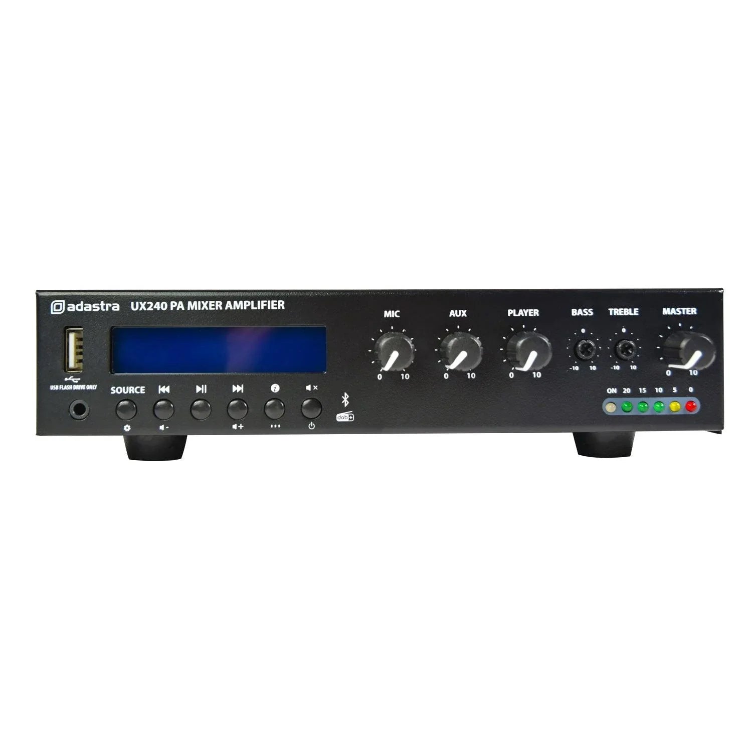 Adastra UX240 Compact 100V Mixer-Amplifier 240W - DY Pro Audio