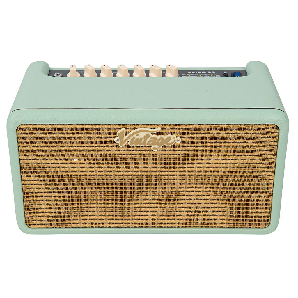 Vintage Retro 25W Guitar Amplifier with DSP Mint Green