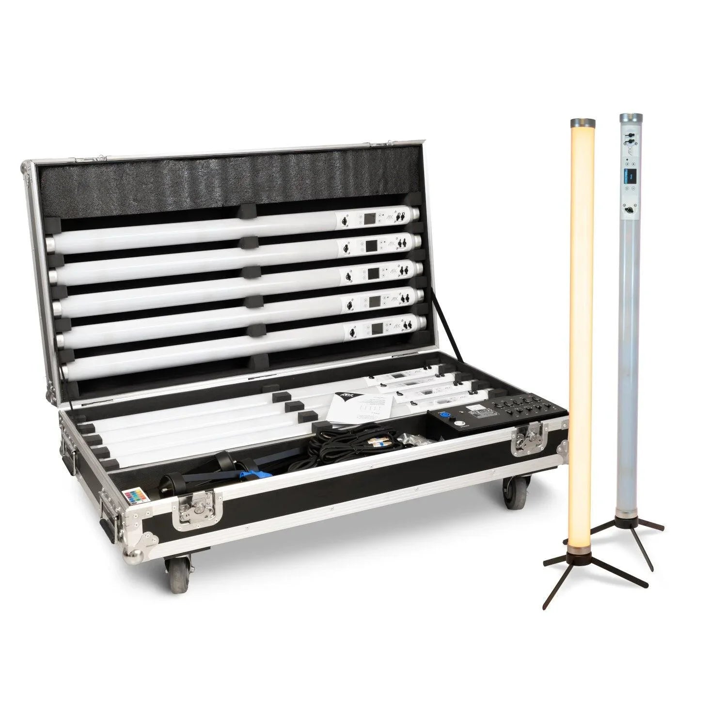 AFX SPECTRA-TUBES-FC 10 Rechargeable RGBW LED Tubes IP65 With Flight Case - DY Pro Audio