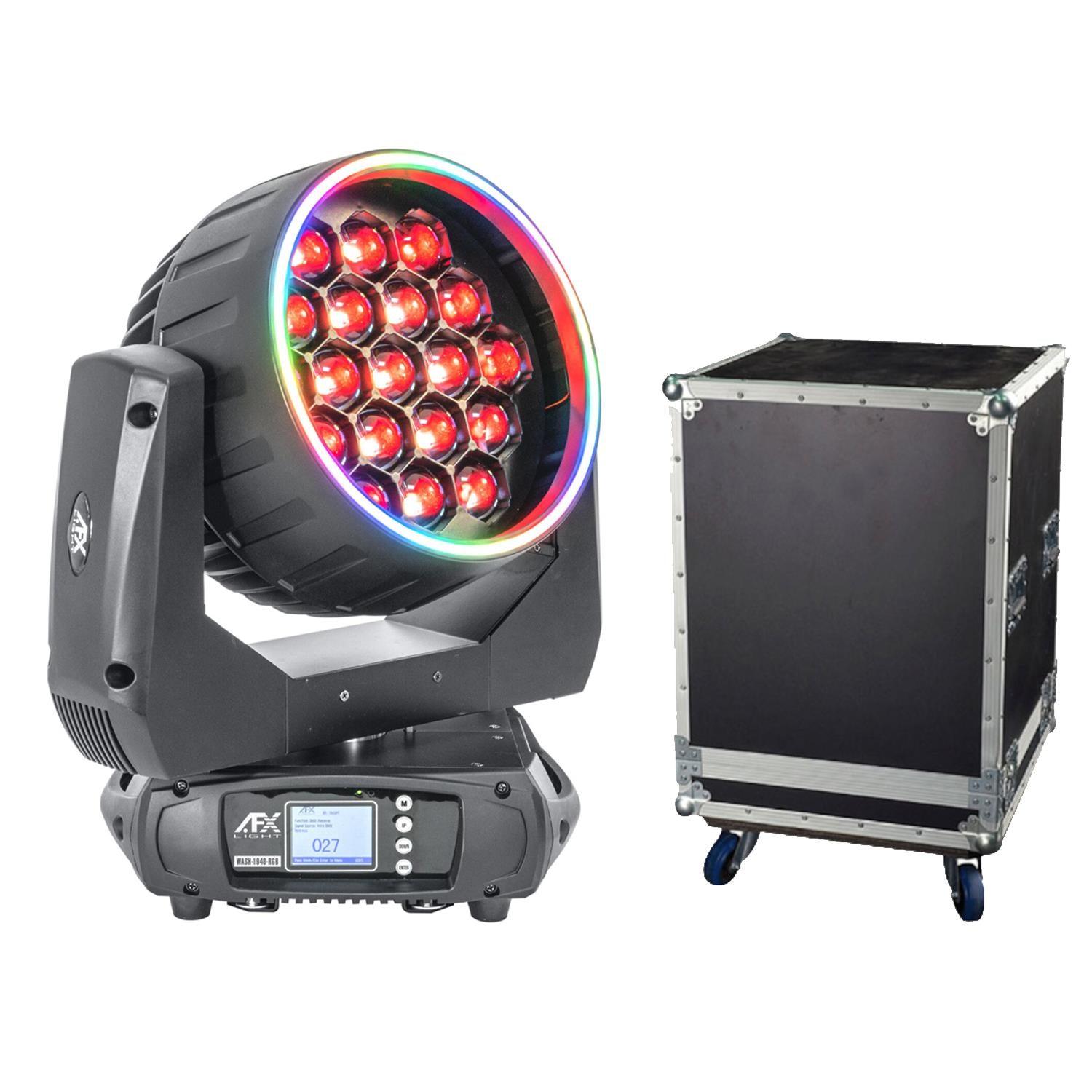 AFX WASH-1940-RGB Wash Zoom RGB Moving Head with Flight Case - DY Pro Audio