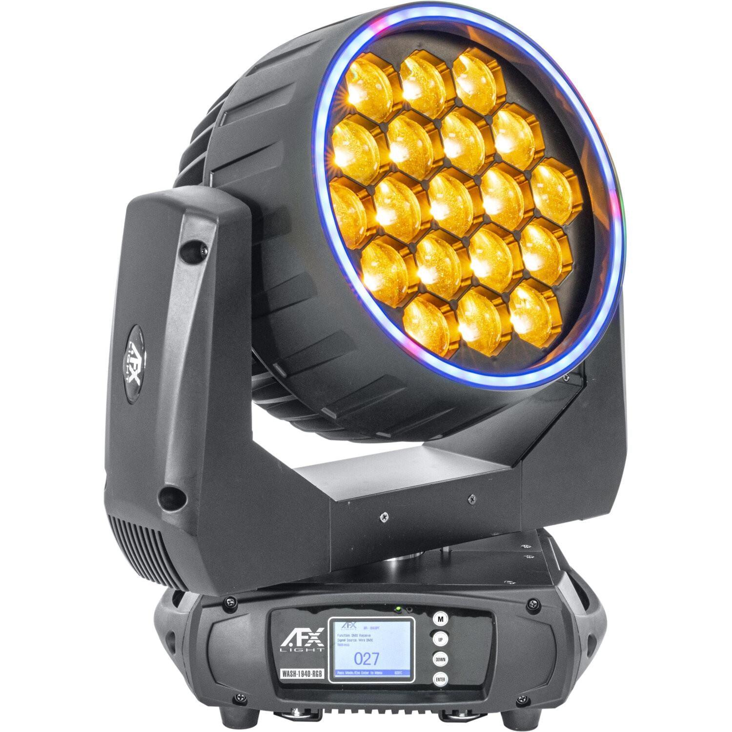 AFX WASH-1940-RGB Wash Zoom RGB Moving Head with Flight Case - DY Pro Audio