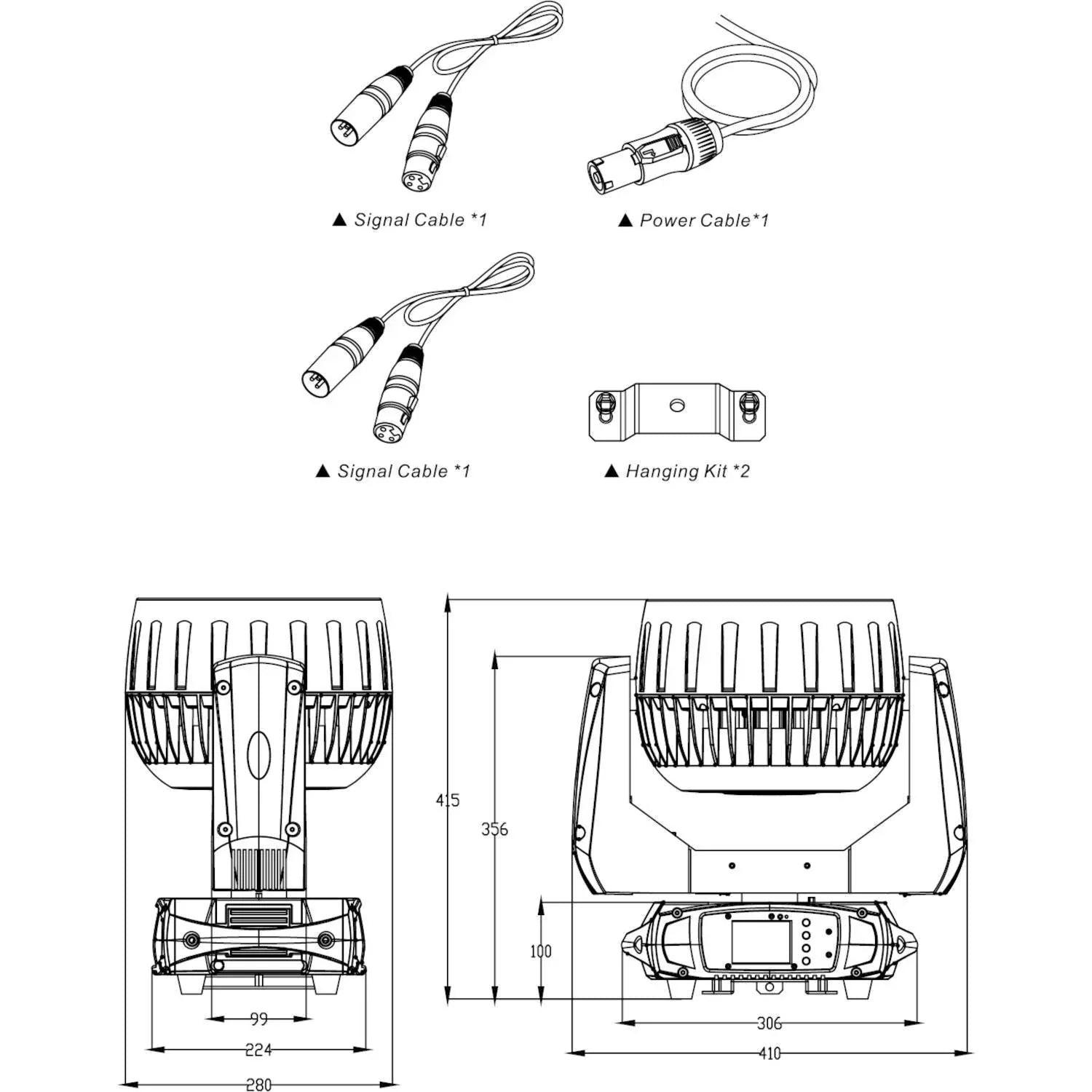 AFX WASH-1940-RGB Wash Zoom RGB Moving Head with Flight Case - DY Pro Audio