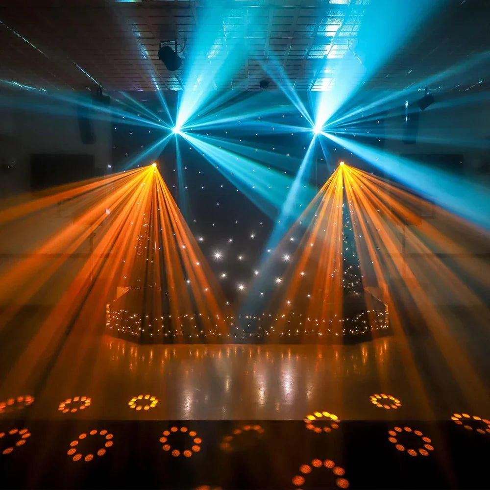 Ultimax DJ Combi Booth With Pole Kit and Equinox Helix 100w Moonflower Lights